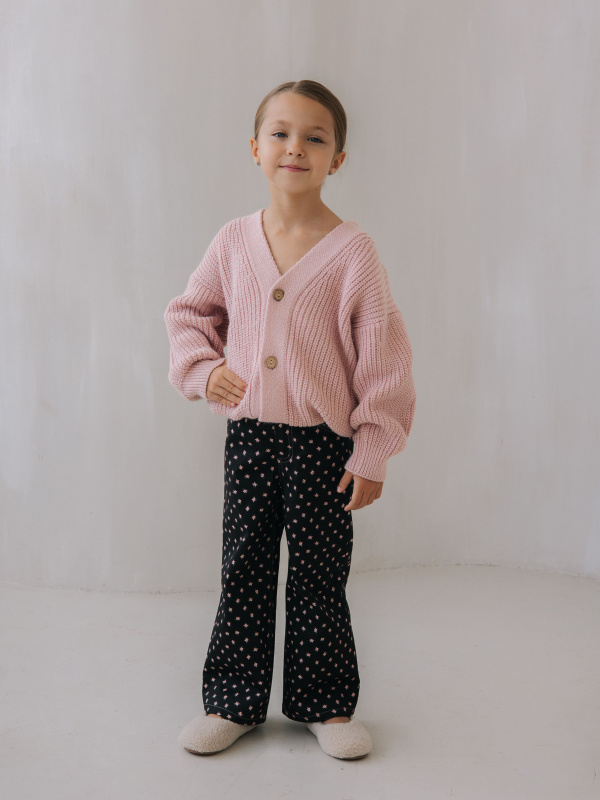 Джинсы в цветочек, Черный