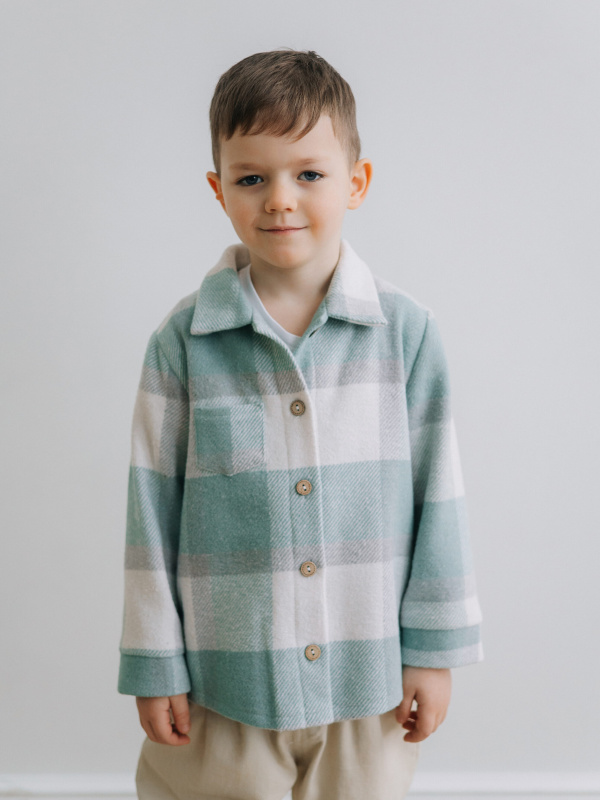 Теплая рубашка, Мятный Теплая рубашка, Мятный