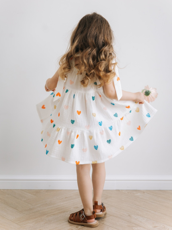 Сарафан на бретелях, Сердечки