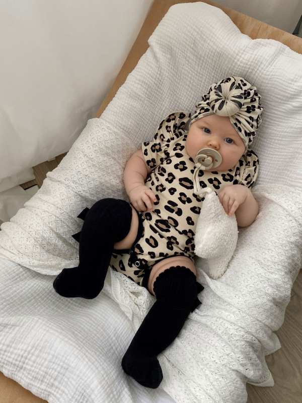 Боди леопардовое, Короткий рукав