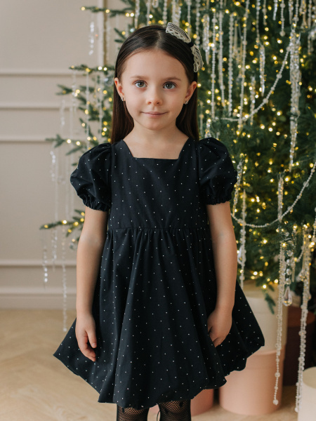 Ободок с кружевным бантиком, Черный