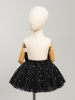 Юбка с бусинками, Черный с белыми бусинками