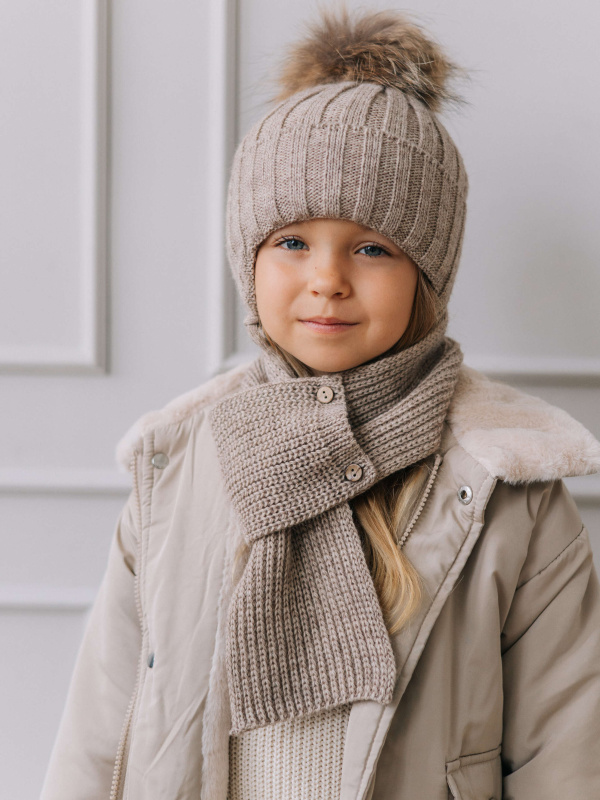 Шапка зимняя "Леон", Бежевый