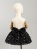 Юбка с бусинками, Черный с белыми бусинками