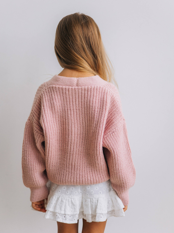 Кардиган oversize, Пудровый Кардиган oversize, Пудровый
