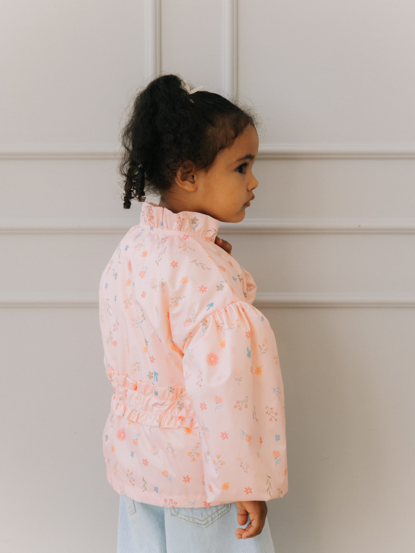 Ветровка в цветочек, Розовый