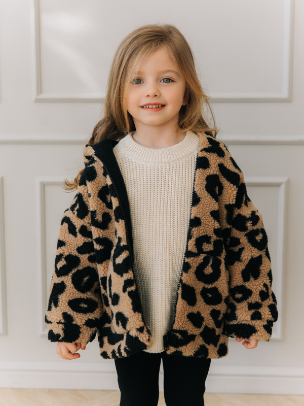 Меховая куртка "Лео", Черный