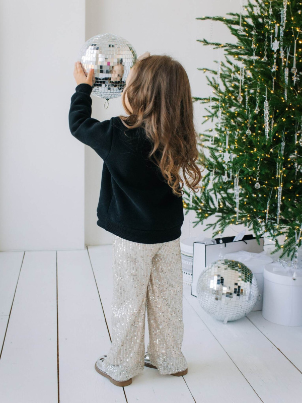 Свитшот для девочек, Черный 