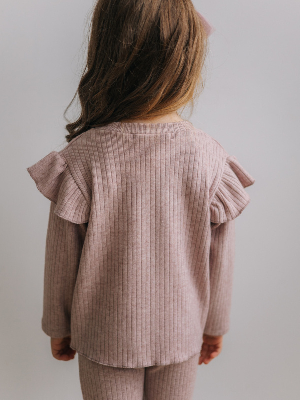 Костюм из теплой лапши, Пудровый