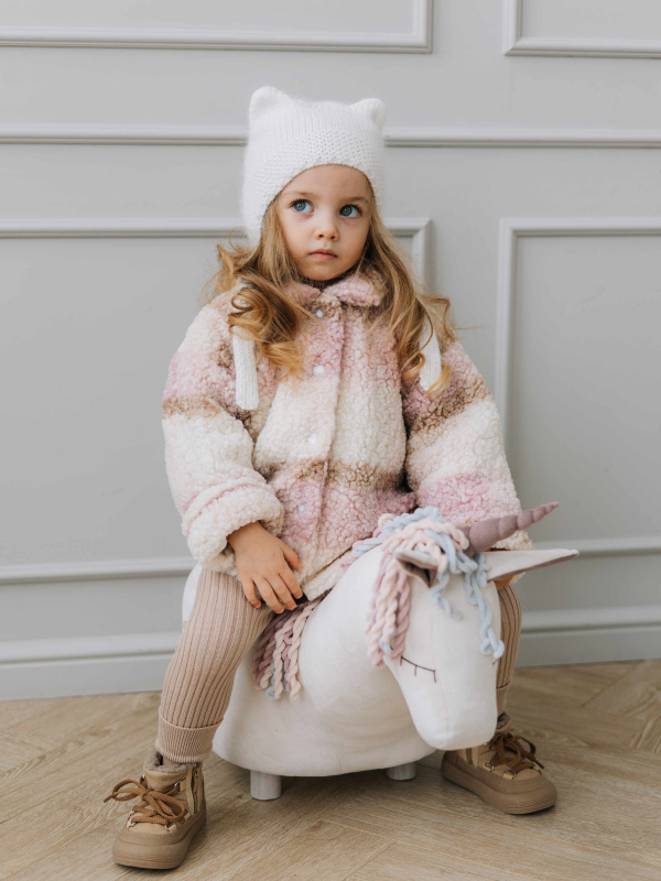 Чепчик с ушками для детей, Молоко