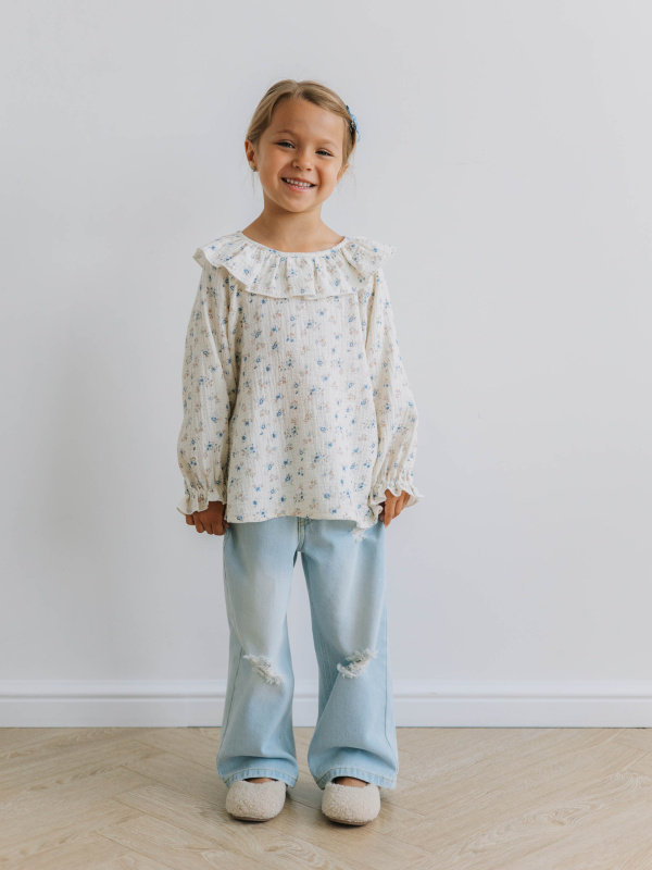 Блузка в цветочек