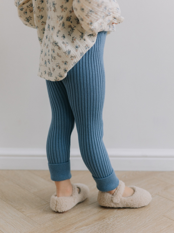 Вязаные лосины, Синий