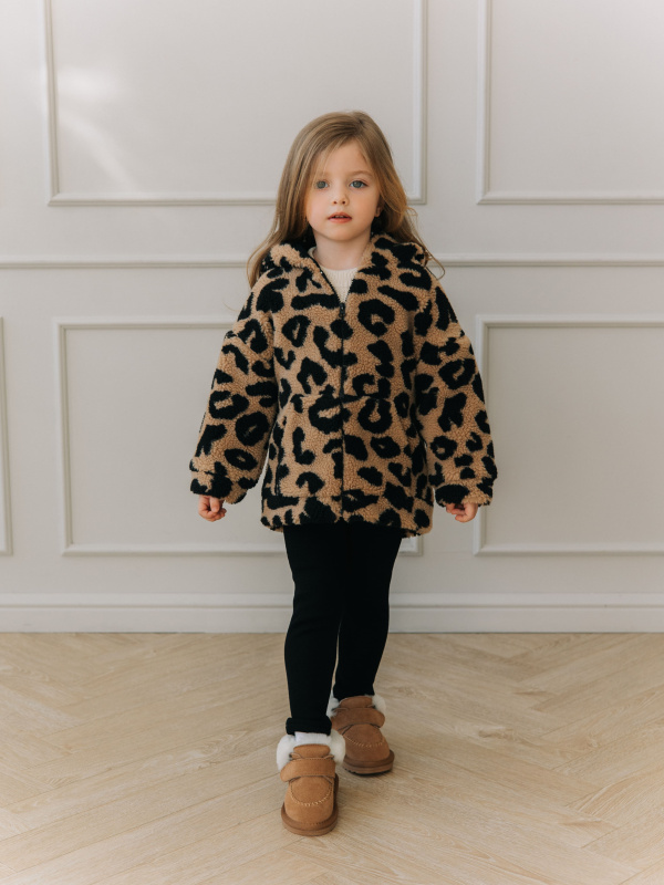 Меховая куртка "Лео", Черный