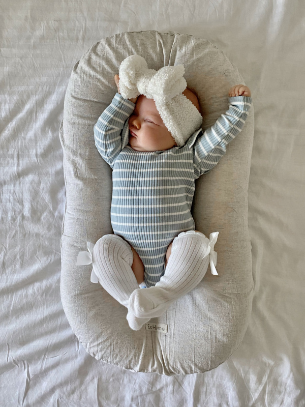 Боди в полоску, Голубой