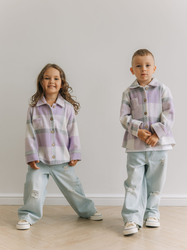 Теплая рубашка, Лавандовый Теплая рубашка, Лавандовый