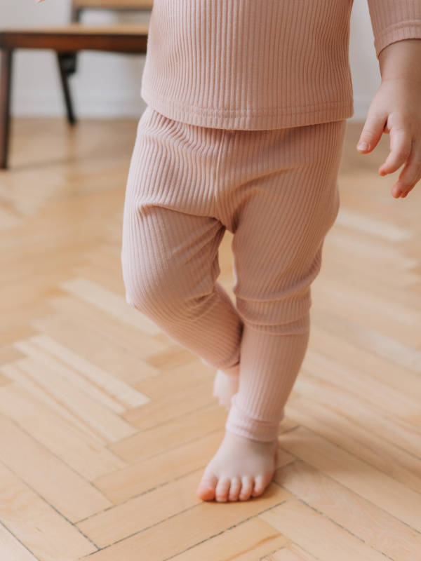 Лонгслив и лосины, Пудровый