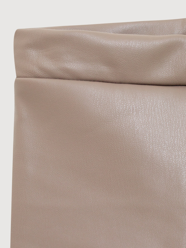 Лосины из экокожи с начесом, Бежевый