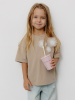 Футболка с цветами, Бежевый 