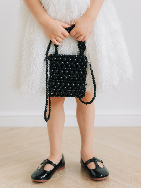 Сумка из бусин, Черный