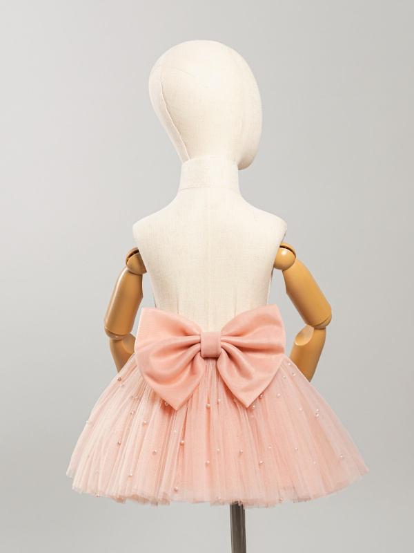 Юбка с бусинками, Светлая пудра