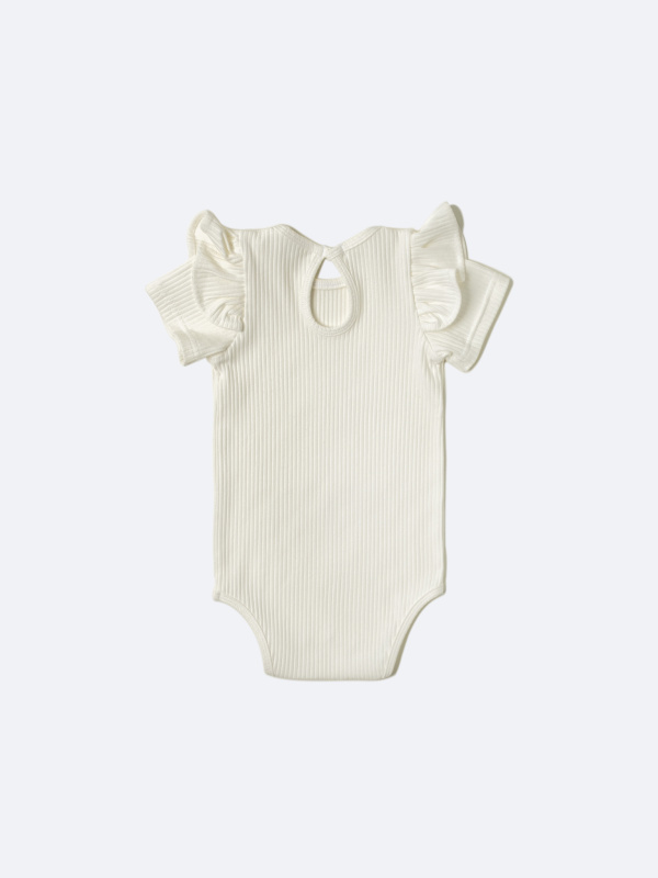 Боди лапша с коротким рукавом и крылышками, Молоко