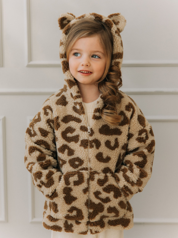 Меховая куртка "Лео", Кофе