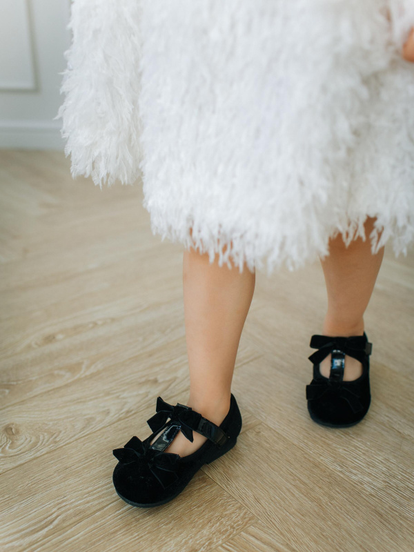 Туфли бархатные, Черный