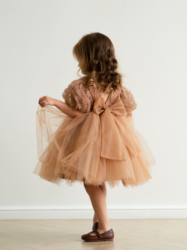 Платье "Flowers", Кофе