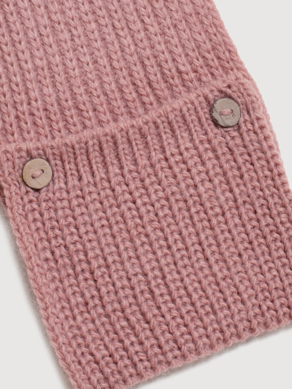 Шарф с пуговками, Пудровый