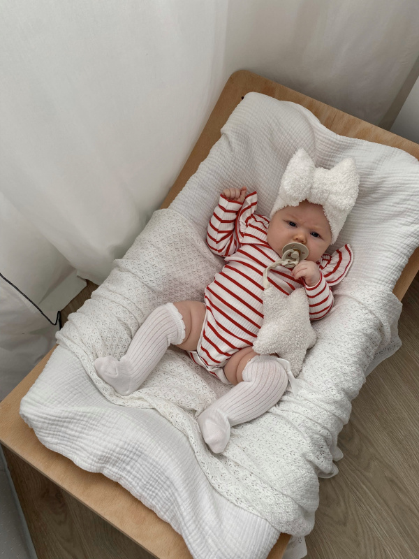 Боди в полоску, Красный