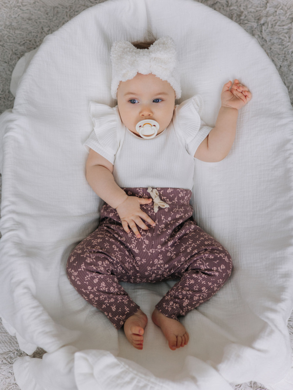 Лосины лапша в цветочек, Сирень