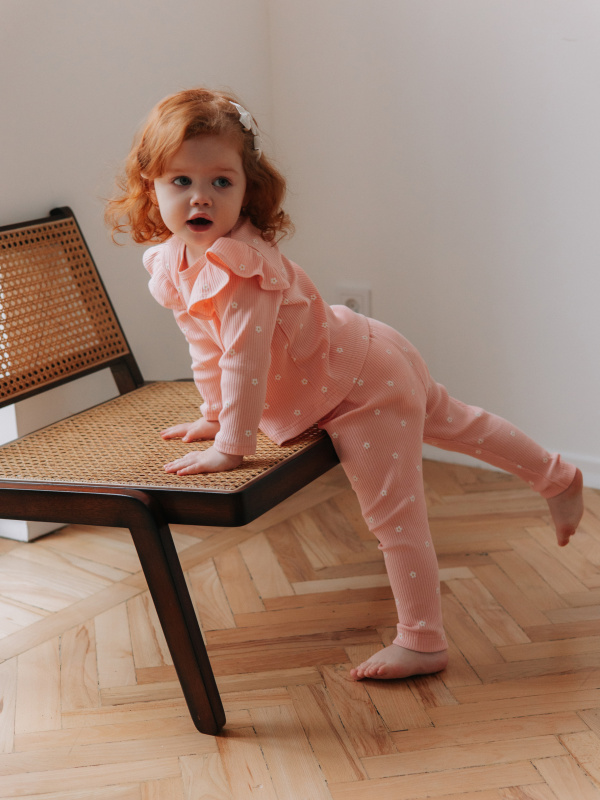 Лонгслив и лосины, Розовый