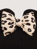 Шапка Минни, Черный с леопардовым бантом 