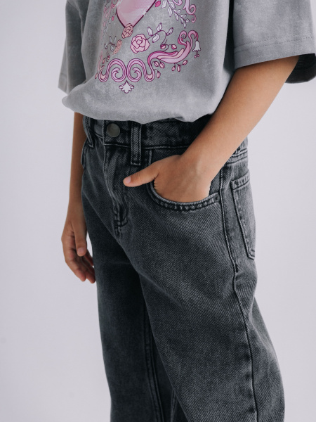Джинсы Wide Leg, Серый Джинсы Wide Leg, Серый