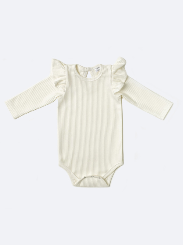 Боди лапша с длинным рукавом и крылышками, Молоко