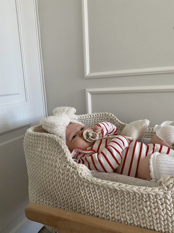 Боди в полоску, Красный