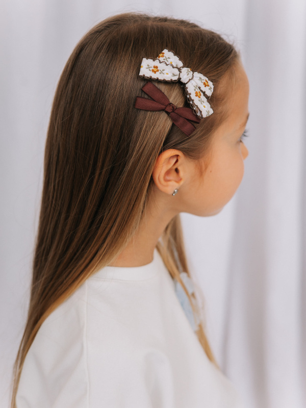 Комплект заколок "Эмма", Коричневый