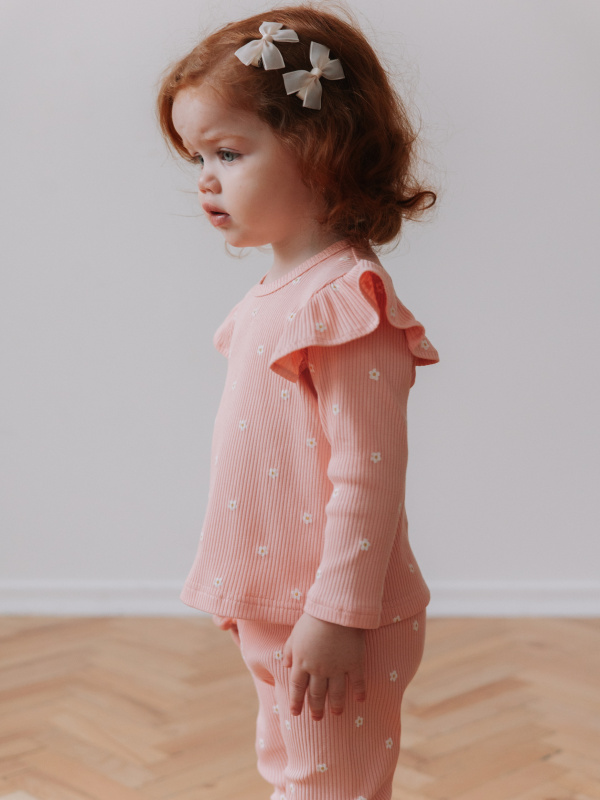 Лонгслив и лосины, Розовый