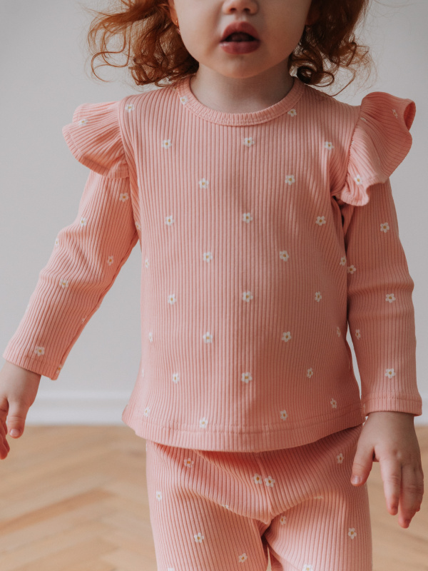 Лонгслив и лосины, Розовый