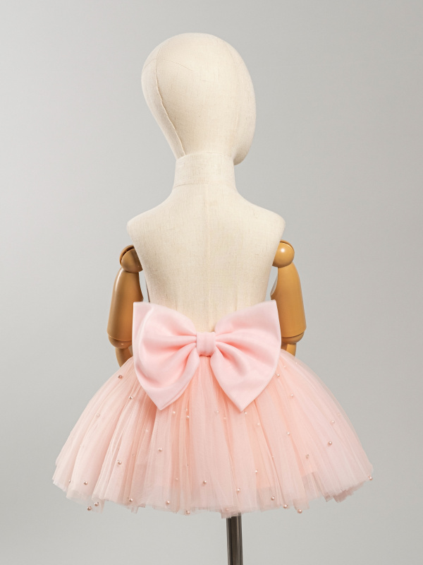 Юбка с бусинками, Светло-розовый