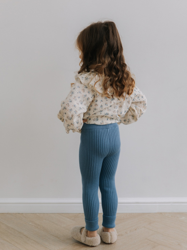 Вязаные лосины, Синий