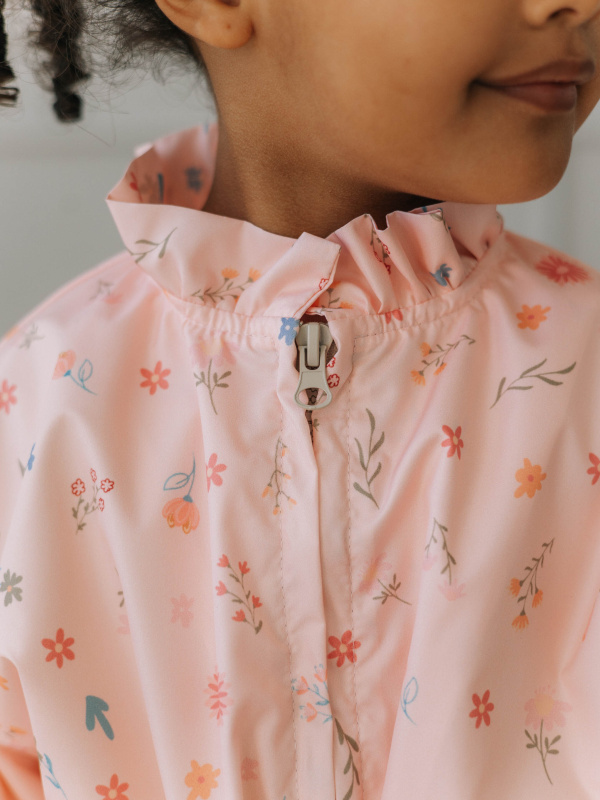 Ветровка в цветочек, Розовый