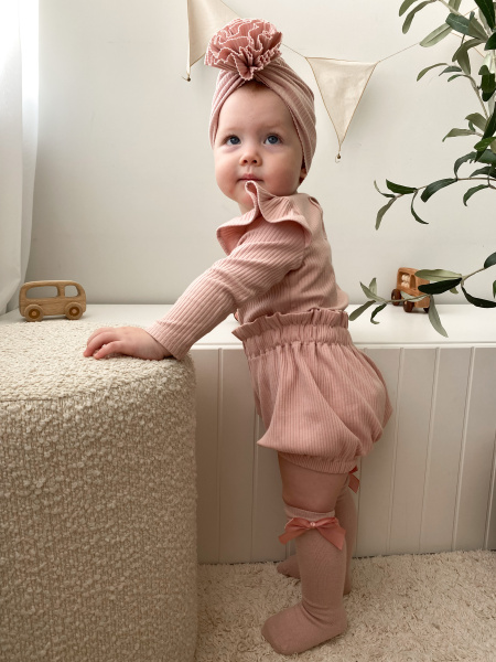 Шорты лапша, Пудровый