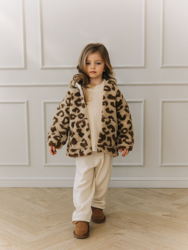 Меховая куртка "Лео", Кофе