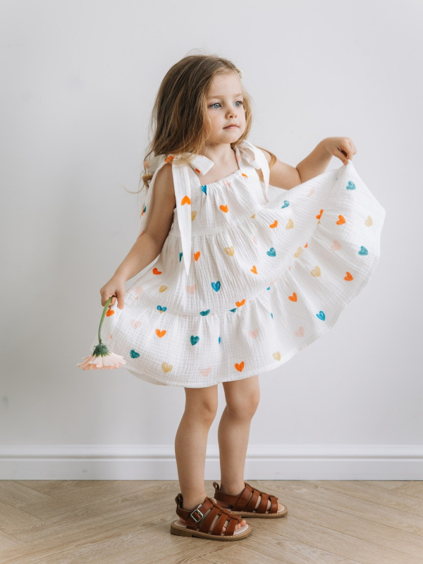 Сарафан на бретелях, Сердечки