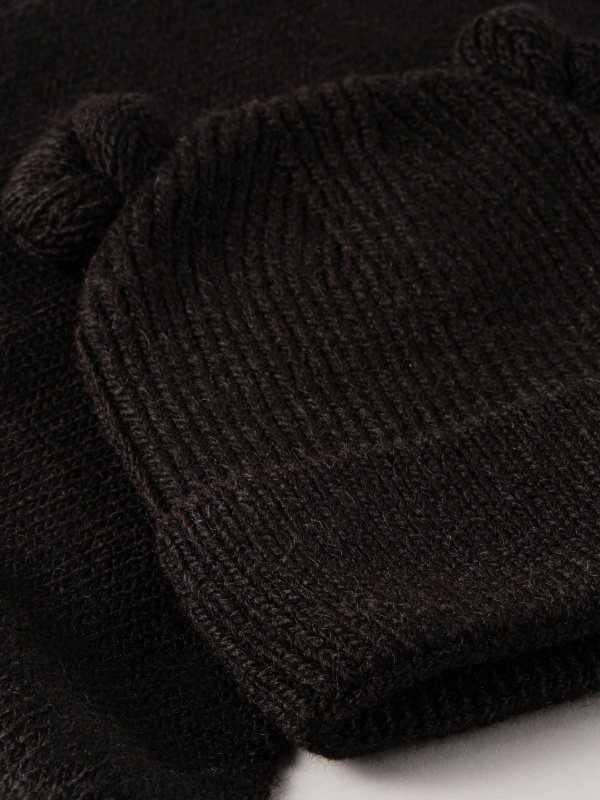 Шапка и шарф Мишка, Черный
