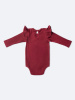 Боди лапша с длинным рукавом и крылышками, Бордовый