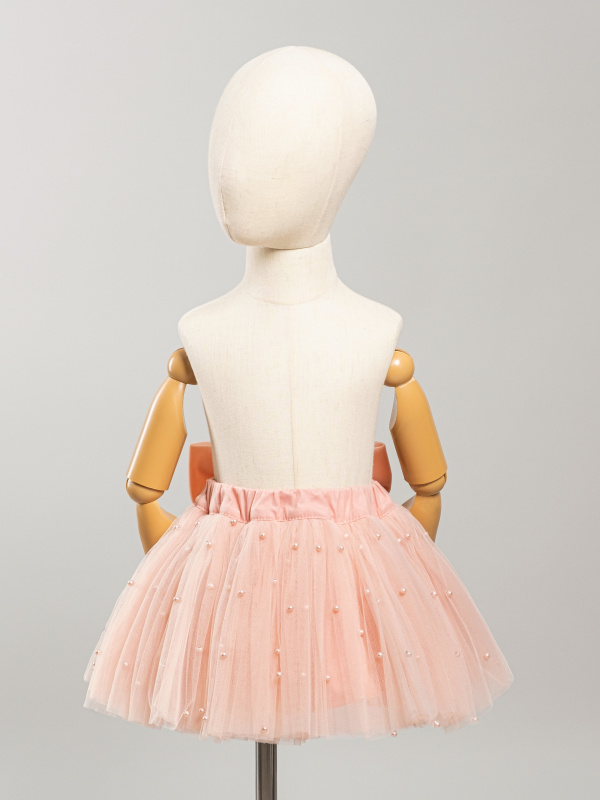 Юбка с бусинками, Светлая пудра