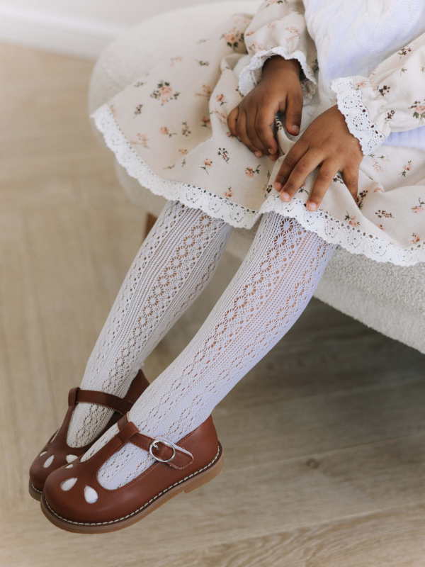 Колготки с рисунком "В цветочек" 