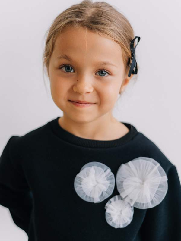 Свитшот для девочек, Черный 